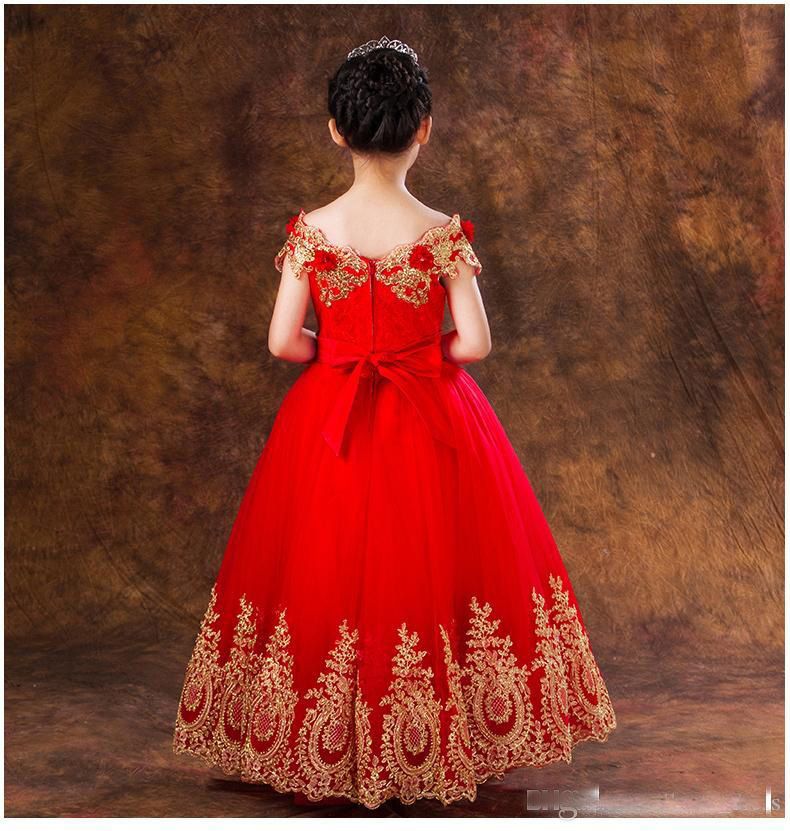Vestidos Para Niñas Color Rojo Con Dorado | Shop www.jardimartimoniz.pt