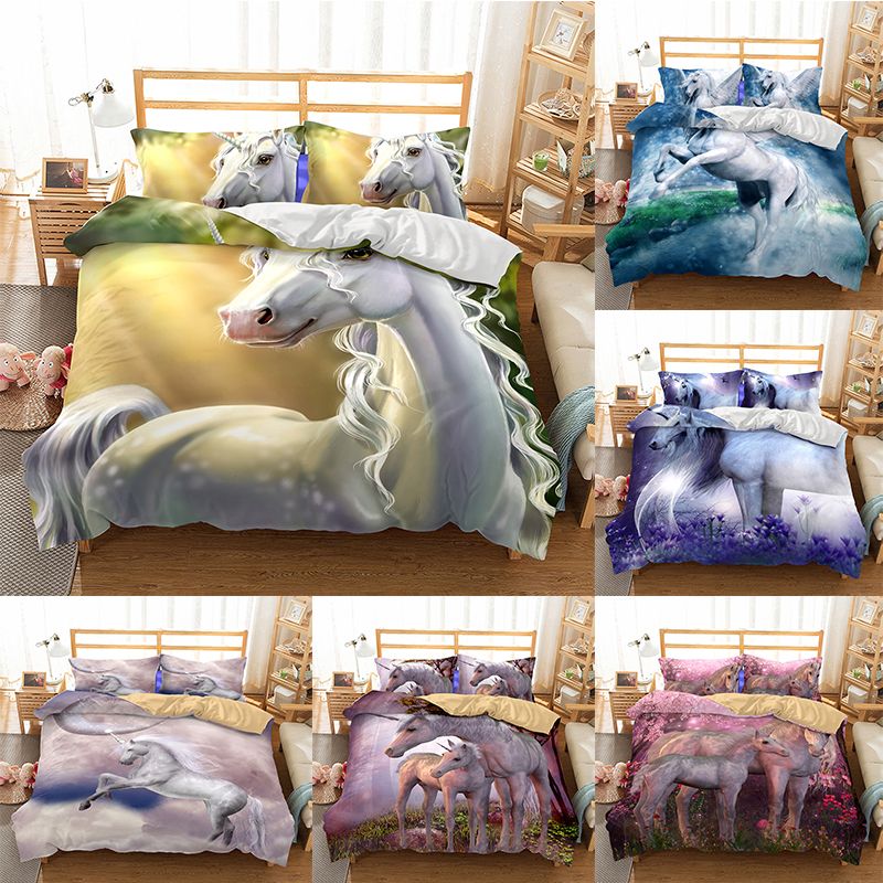 Beddingoutlet Animal Bedding Set Unicorn Cartoon Single Bed Duvet