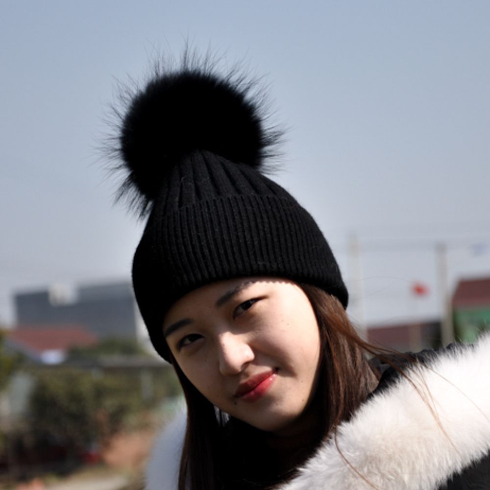 fur bobble hats