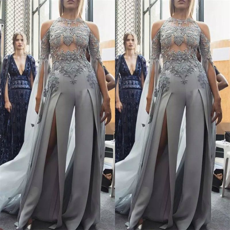 silver grey jumpsuit