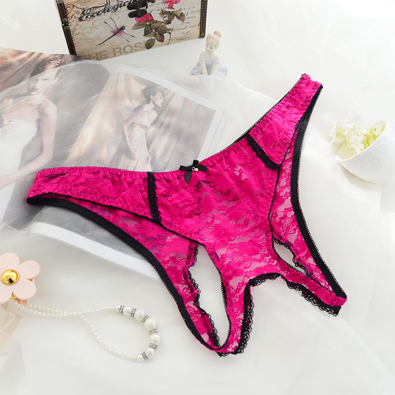 Crotchless Knickers for Women Lace Open Crotch Underwear Panties Briefs S-5XL