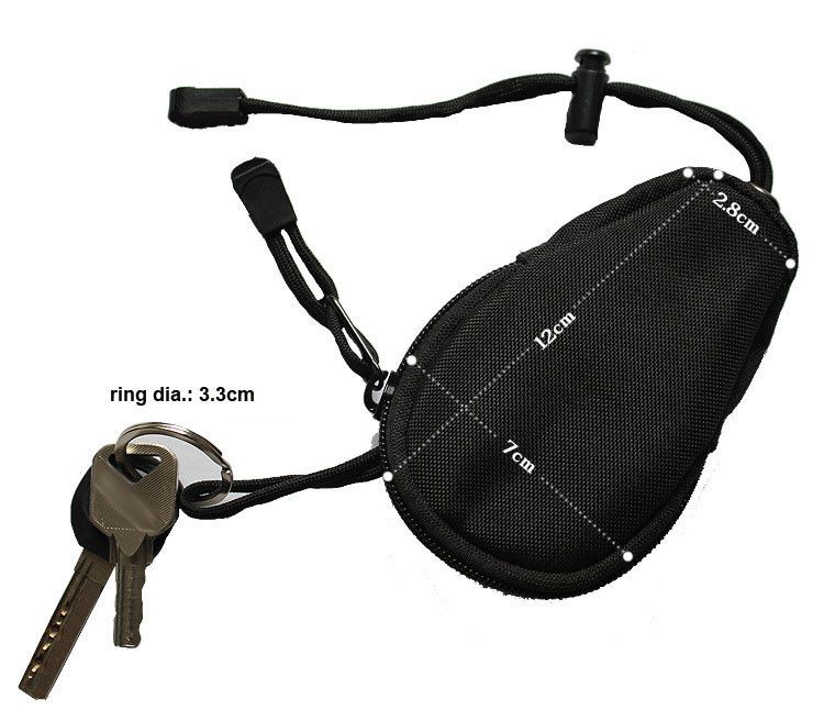 Waterproof Key Bag Tactical Coins Pouch MP3 Keychain Holder Case Bag