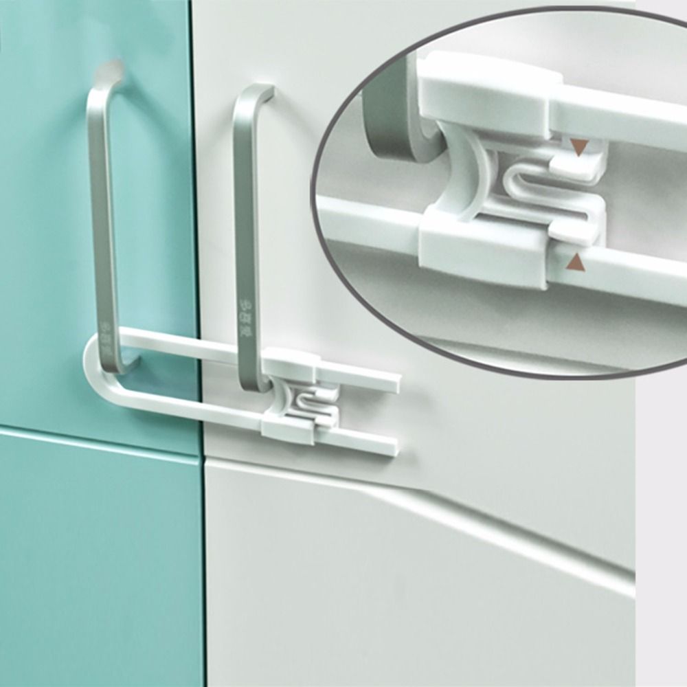 Safety Equipment 2pcs Sliding Cabinet Locks U Shaped Baby