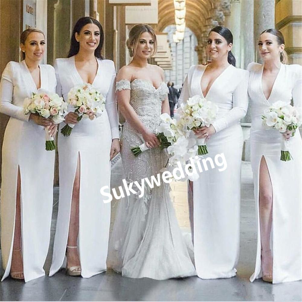 fall bridesmaid dresses with sleeves