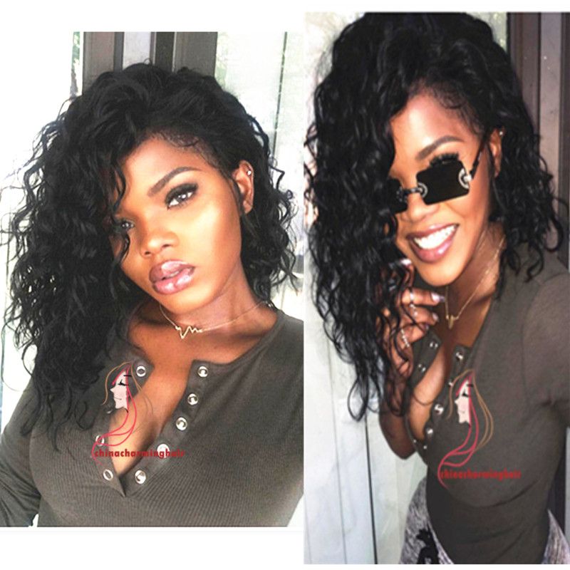 Wavy Bob Wig Lace Front Human Hair Wigs For Black Women Pre