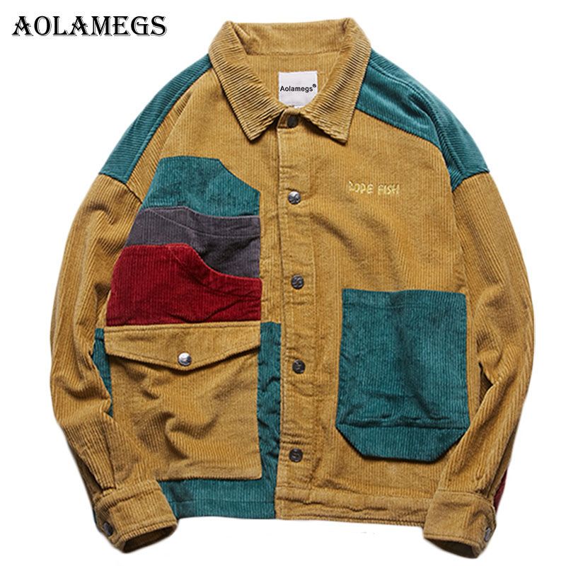 patchwork jacket mens