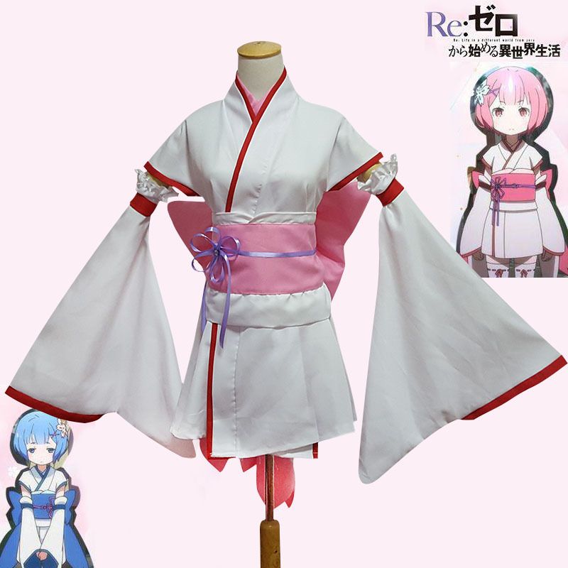 Rosa y azul japonés Anime Cosplay Kimono Party Costume para mujeres y niñas Kimono Party Clothing Rosa y azul japonés Anime Cosplay Kimono Party Costume para mujeres y niñas Kimono Party Clothing