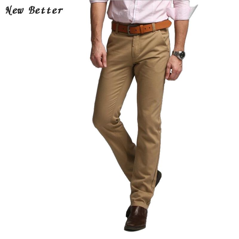 Compra 2018 Marca Pantalones Casuales Para Hombres Pantalones De Vestir Mid  Full Slim Fit Traje Pantalones Tren Mens Khaki Algodón Hombres Pantalones  Más Tamaño 38 Barato | Entrega Rápida Y Calidad | Es.Dhgate