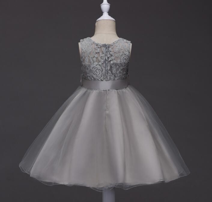 21 One Piece Simple Children S Wedding Dresses Knee Length Lace Mesh Princess Dress For Girls Kids Costume 3 12 From Zzj8 17 59 Dhgate Com