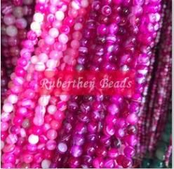 Rosa Farbe 8 mm 47 ~ 48 Perlen