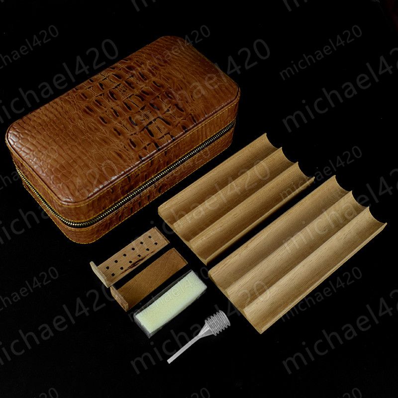 Compre Cohiba El Cocodrilo Cuero De Grano De Color Marron Humidores Estuches De Cigarros Uso Para Fumar Puede Contener 6 Cigarrillos A 47 66 Del Michael420 Dhgate Com