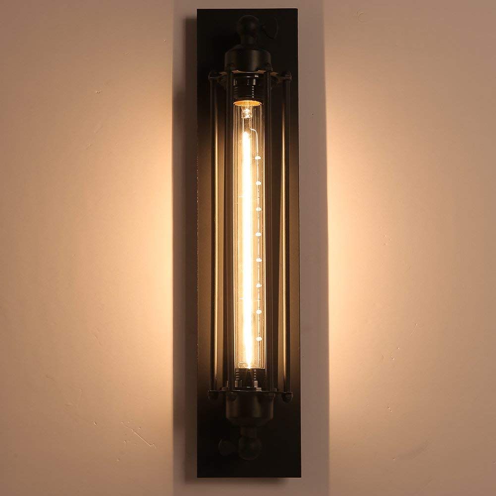 Großhandel Retro Wandleuchte Vintage Industrie Schmiedeeisen Wandleuchte Wandleuchte Mit T16 Birne Für Restaurant Wohnzimmer Badezimmer, Schwarz Von Großhandel Retro Wandleuchte Vintage Industrie Schmiedeeisen Wandleuchte Wandleuchte Mit T16 Birne Für Restaurant Wohnzimmer Badezimmer, Schwarz Von