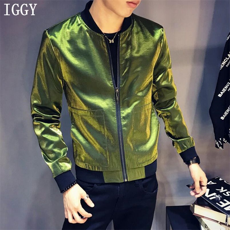 jaqueta bomber brilhante