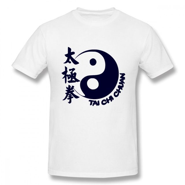 Male Tai Chi Chuan T Shirt Unique Design Camiseta Chinese Kungfu T Shirt 100 Cotton Tees New Arrival Cool T Shirts For Men Cheap Tee Shirts From