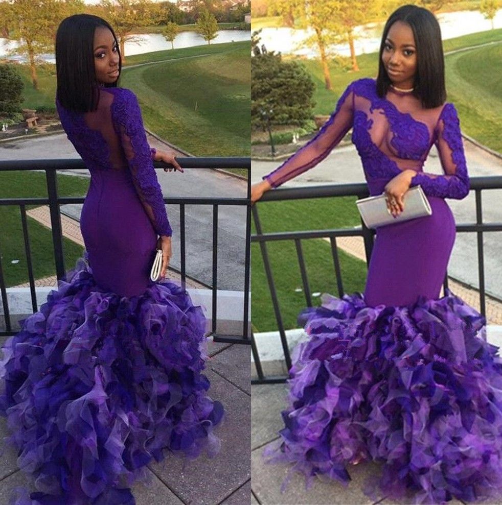 girls purple formal dress
