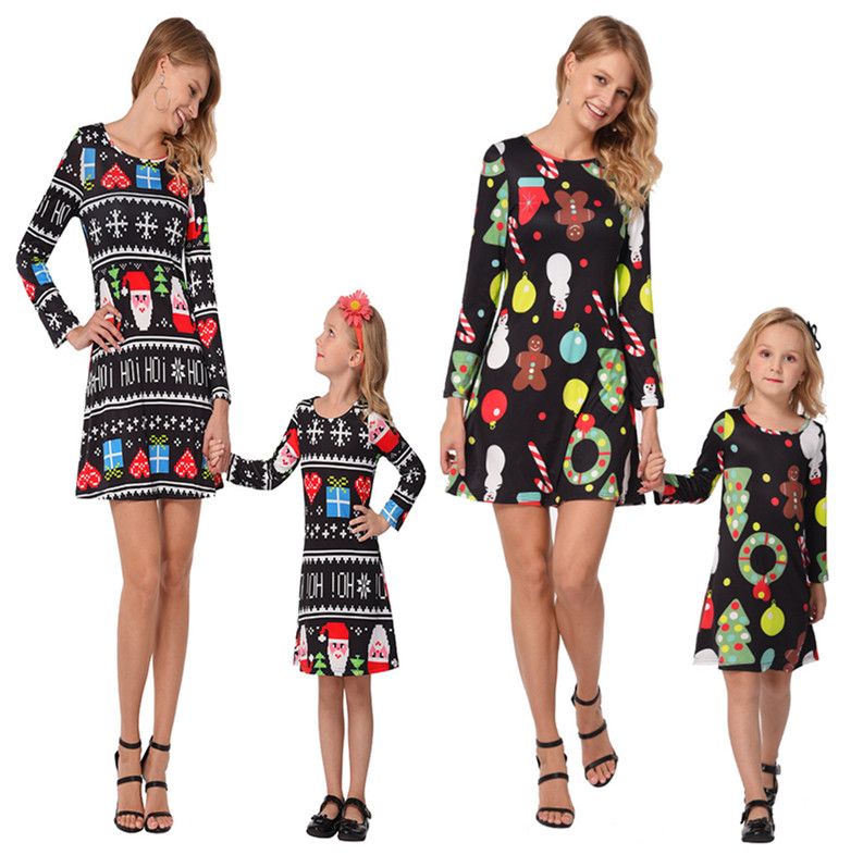 Acquistare Abiti Natalizi Mamma E Me Famiglia Vestiti Coordinati Madre E  Figlia Abiti Coordinati Alberi Di Natale Santa Abito Stampato i Economico |  Consegna Veloce E Qualità | DHgate Italy