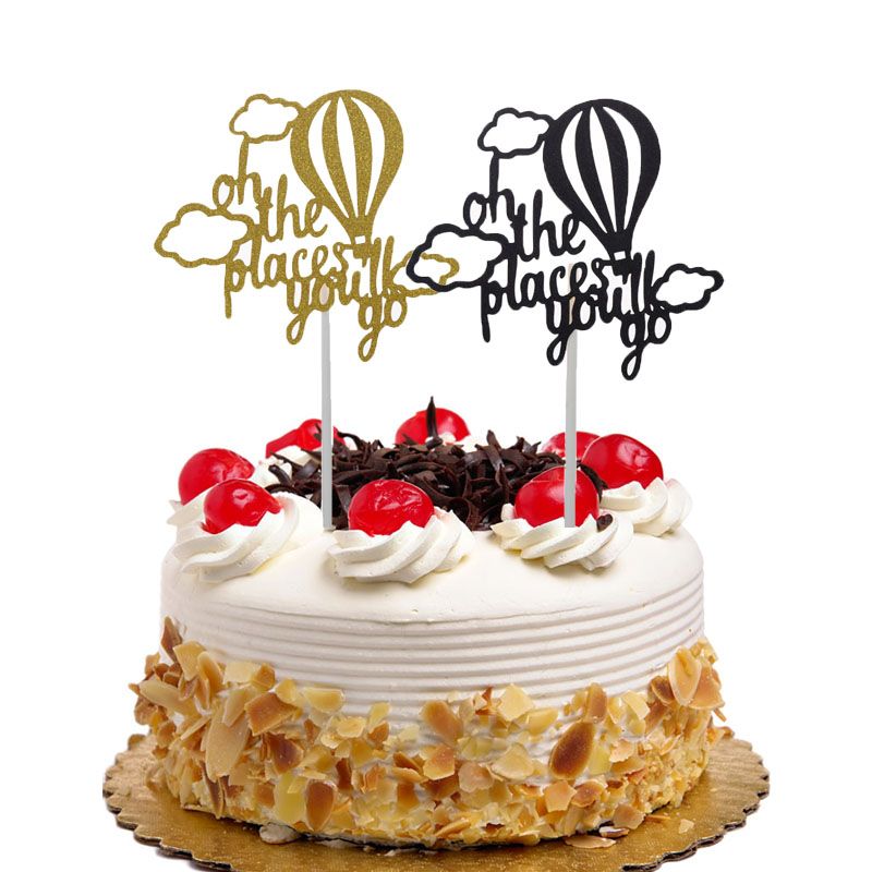 Grosshandel Der Ort Den Sie Gehen Kuchen Topper 20 Stuck Flags