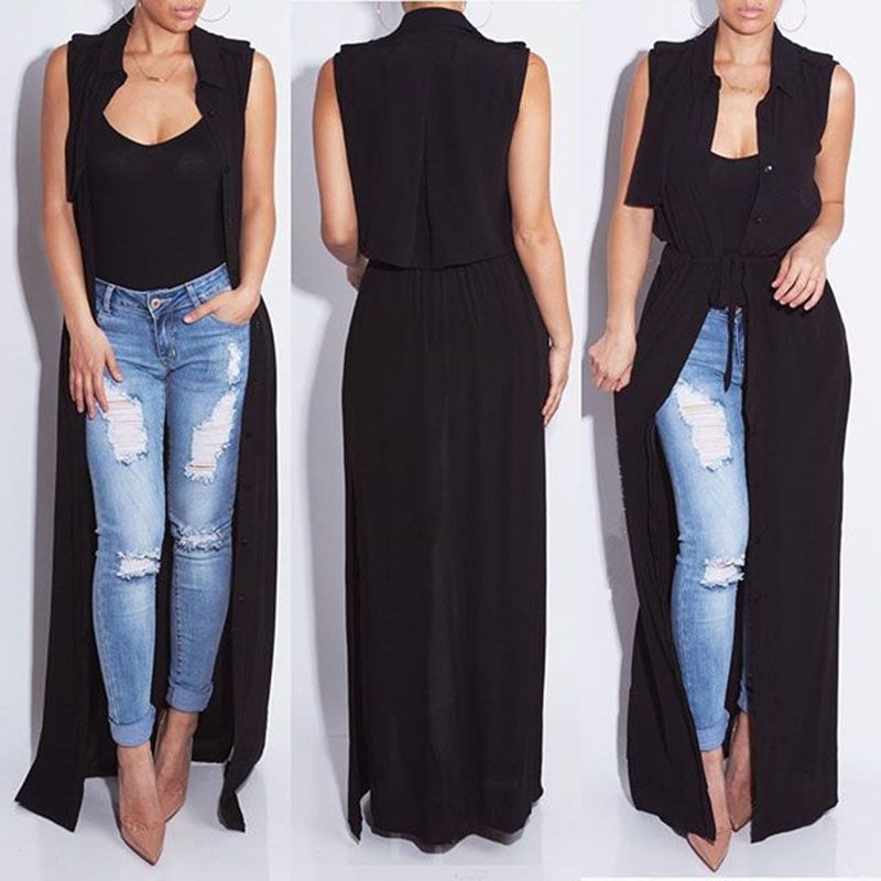 sobretudo feminino sem manga