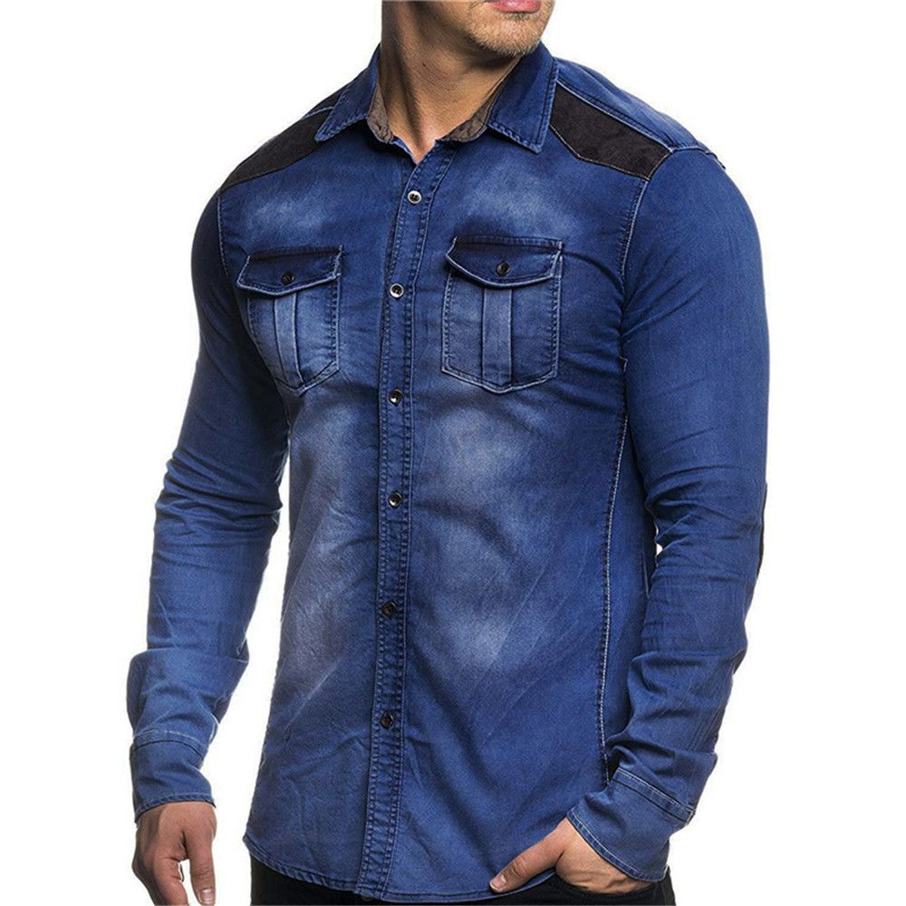 camisa de jeans hombre