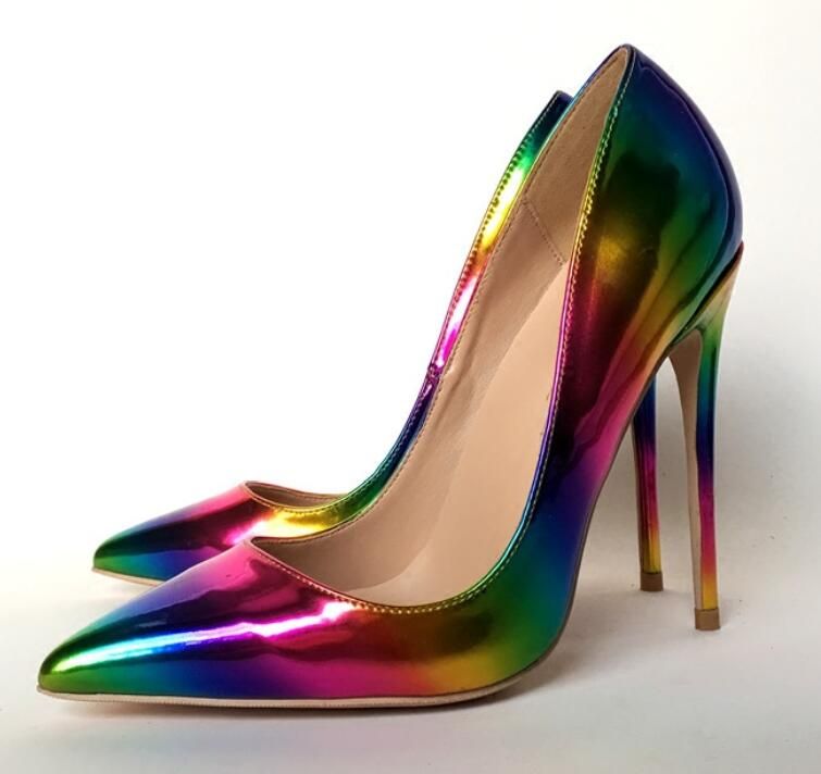 multi colored pumps