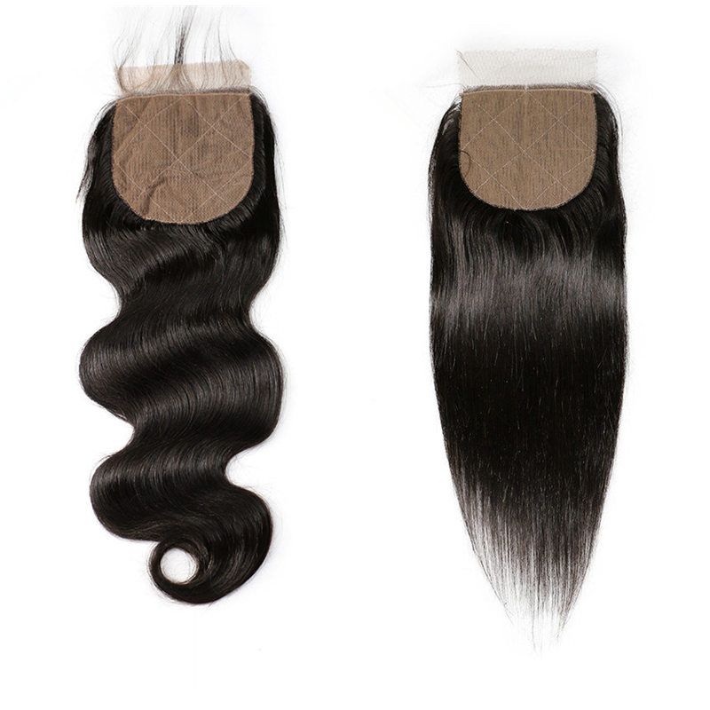 Silk Base Closure Straight/Body Wave Brazilian Virgin Human Hair