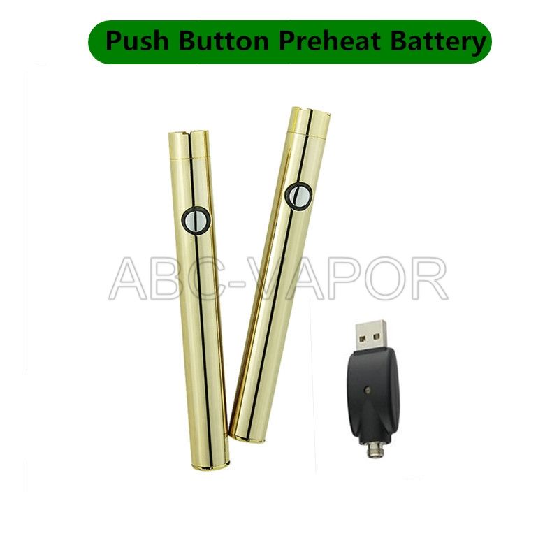 Push Button Battery Vape O.Pen Preheat 510 Thread Gold Variable Voltage