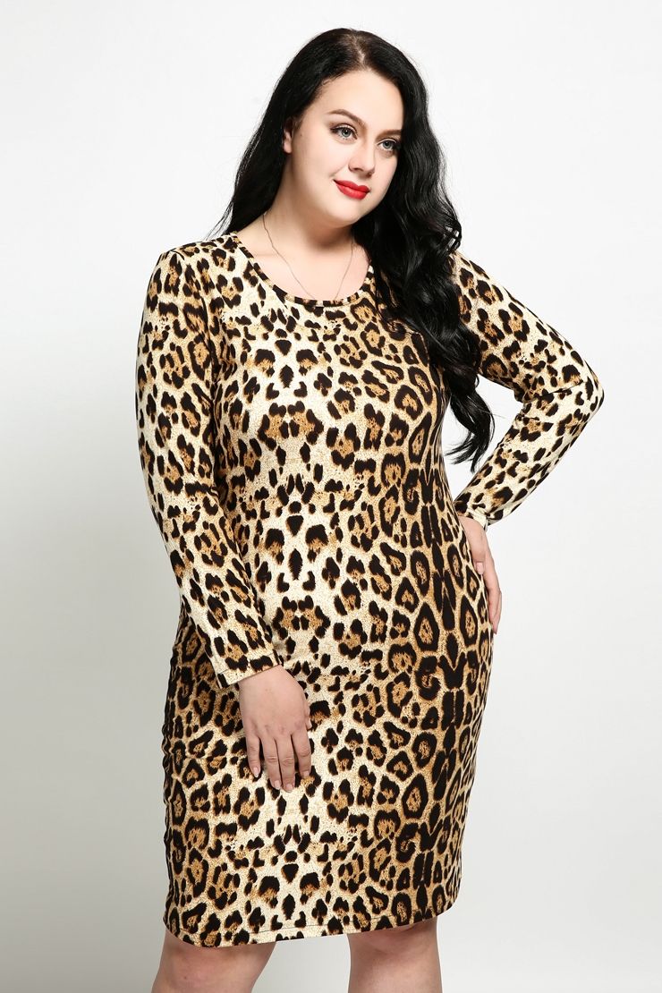 leopard print dress plus size uk