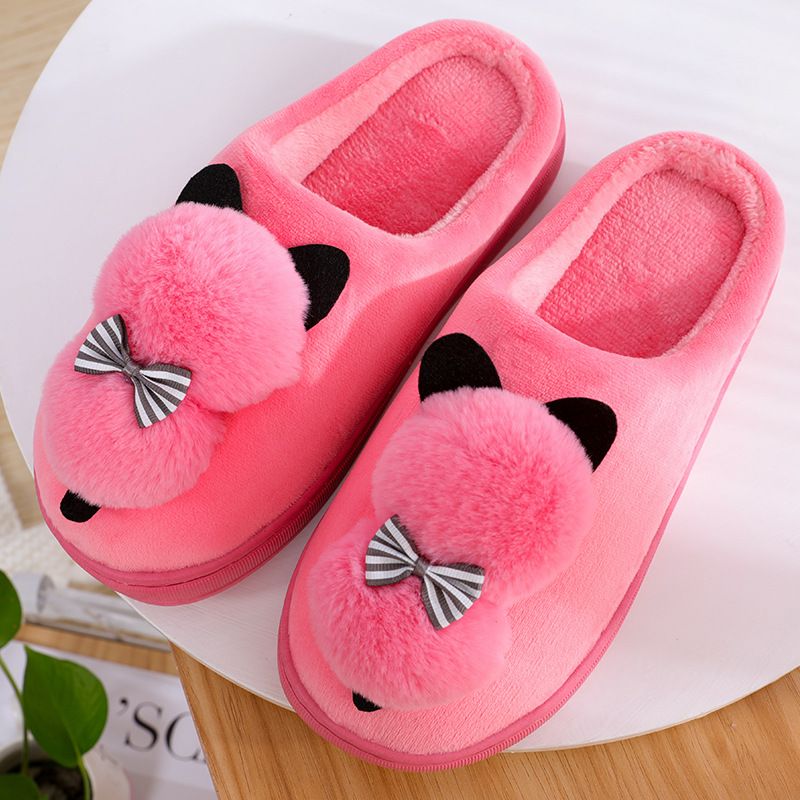 Winter Women Home Bedroom Slippers Cute Cartoon Warm Plush Furry Indoor Slides Ladies Comfortable Soft House Cotton Shoes Men Boots Slipper Boots From