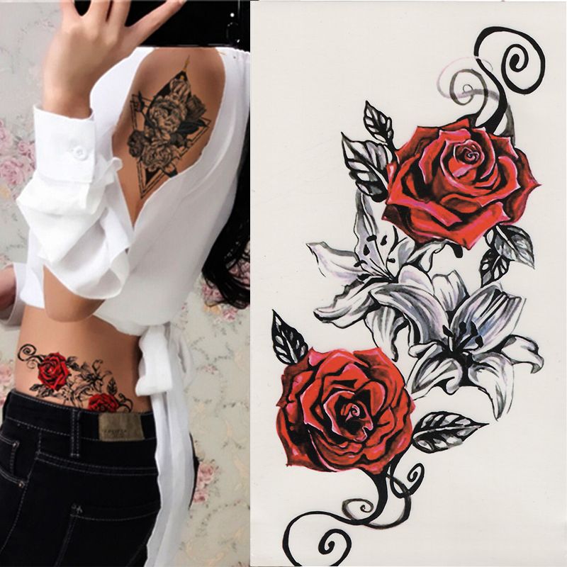 Frau unterarm rosen tattoo ▷ 150