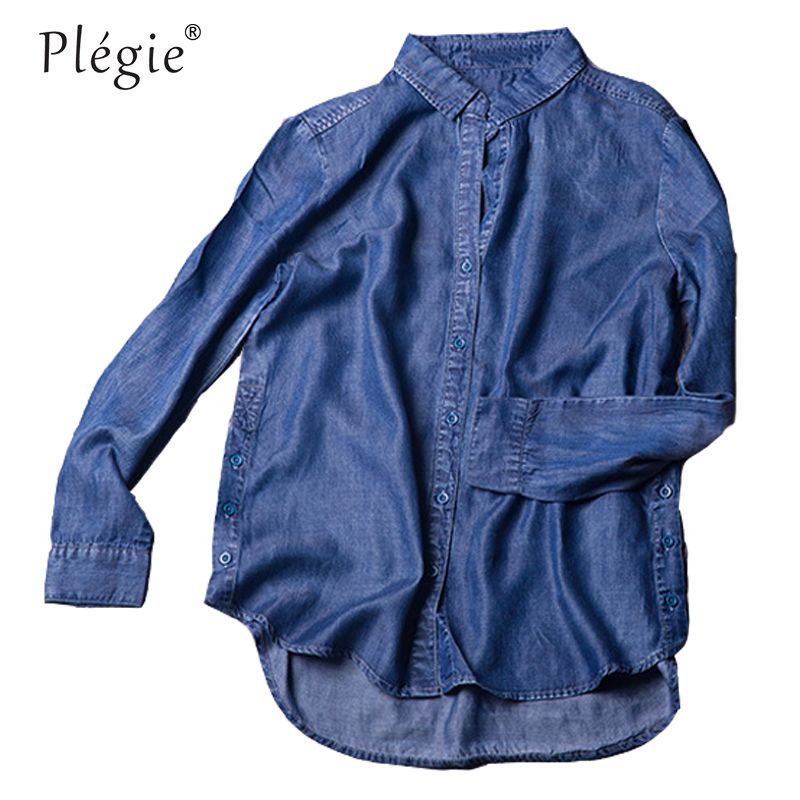 women's tencel denim shirt