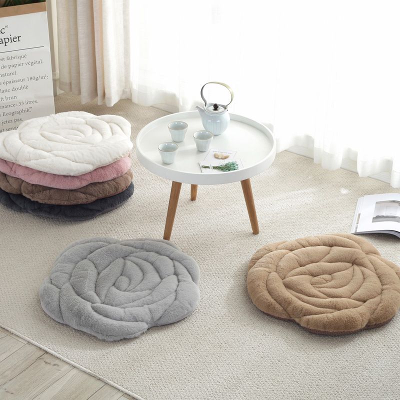 satin al cicek sekli pelus kanepe araba koltuk minderi ev dekoratif dolmasi yastik yastik 53 53 cm sandalye minderi zemin mat coussin de salon