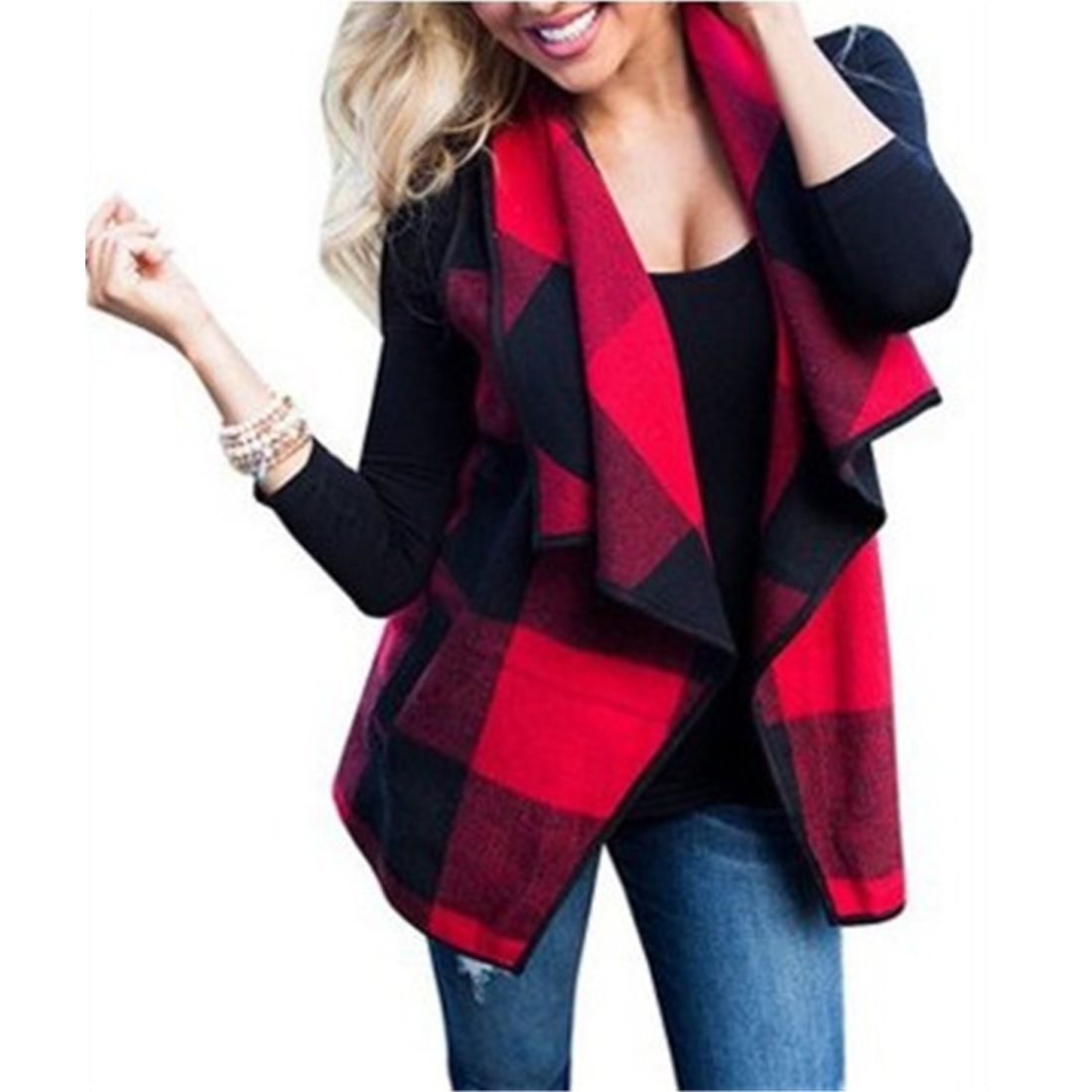 Chaleco A Cuadros Para Mujer Top Chaquetas A Cuadros Sin Man Chaleco A Cuadros Para Mujer Top Chaquetas A Cuadros Sin Man