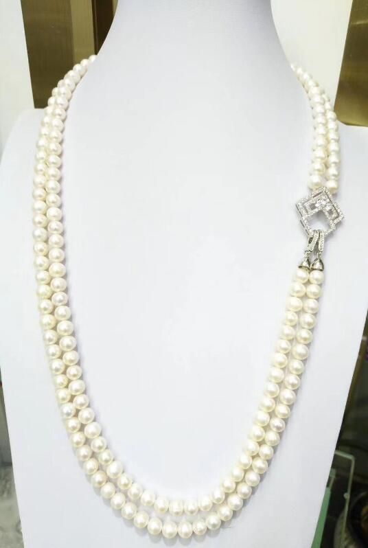 gorgeous 9-10mm south sea white pearl necklace