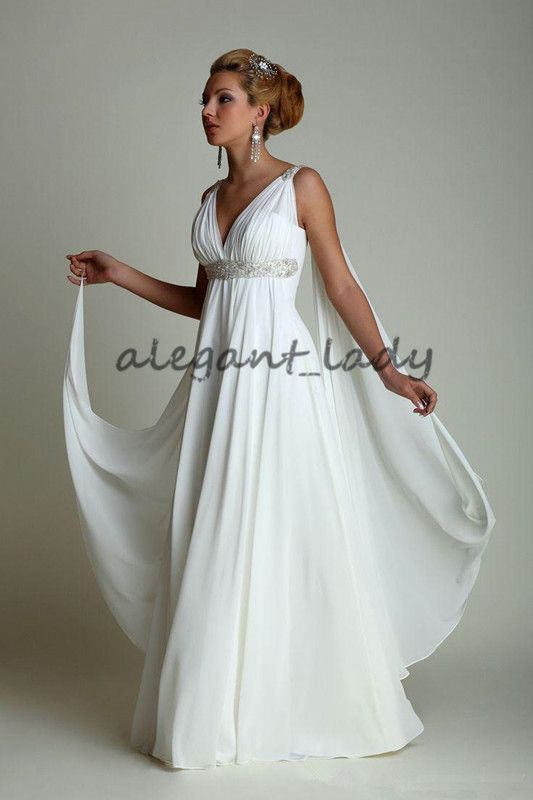 Acquistare Abiti Da Sposa Della Dea Greca Con Treno Watteau 2018 Abiti Da  Sposa Di Maternità Lunga Spiaggia In Chiffon Grecian A Vita Alta Le Donne  Incinte Economico | Consegna Veloce E