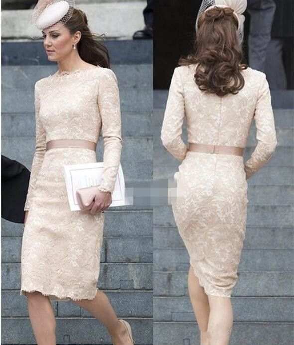 champagne knee length dress