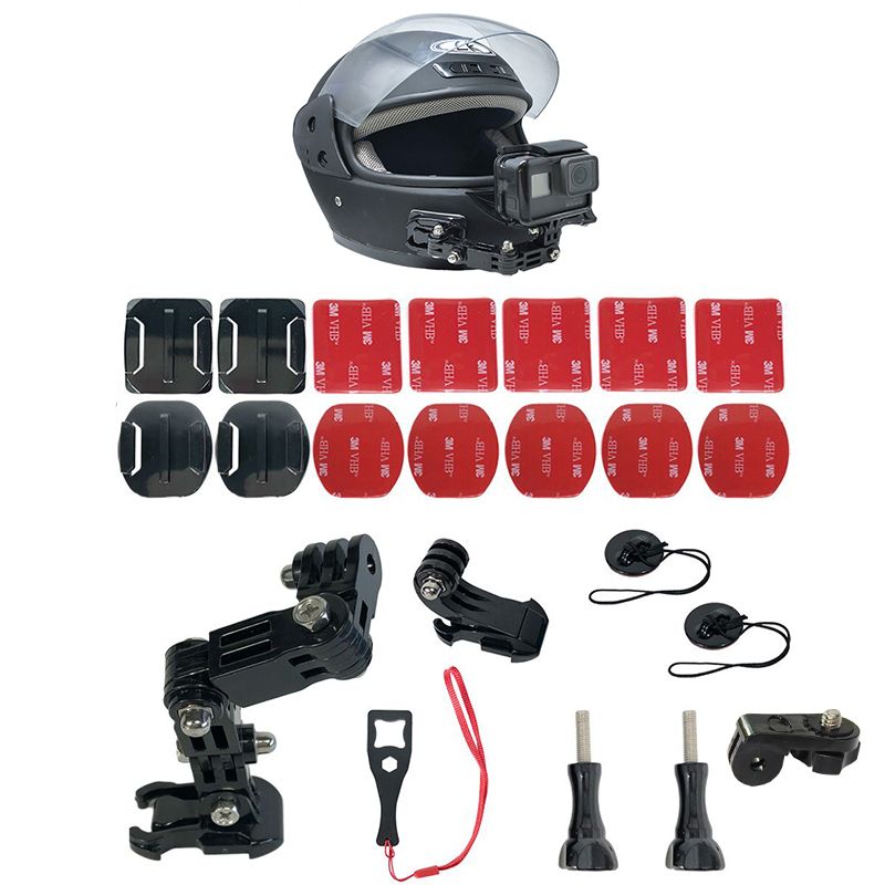 3//SJCam//sesión de XIAOMI yi//5 4 3 Kit de montaje frontal de casco para GOPRO HERO 7 6 5 4