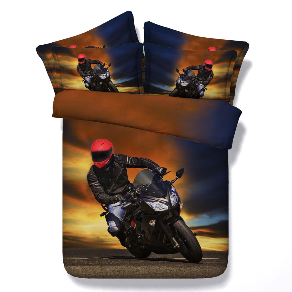 3d Racing Motorcycle Duvet Cover Bedding Sets Bedspreads Holiday
