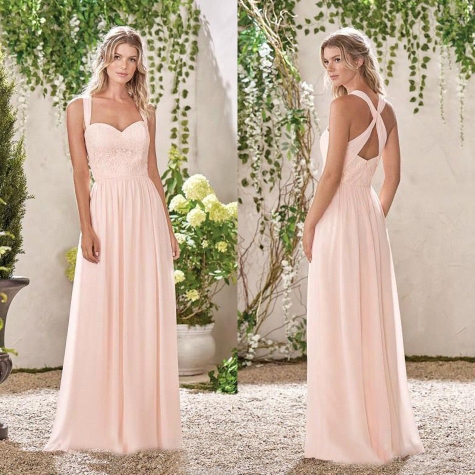 cheap baby pink bridesmaid dresses