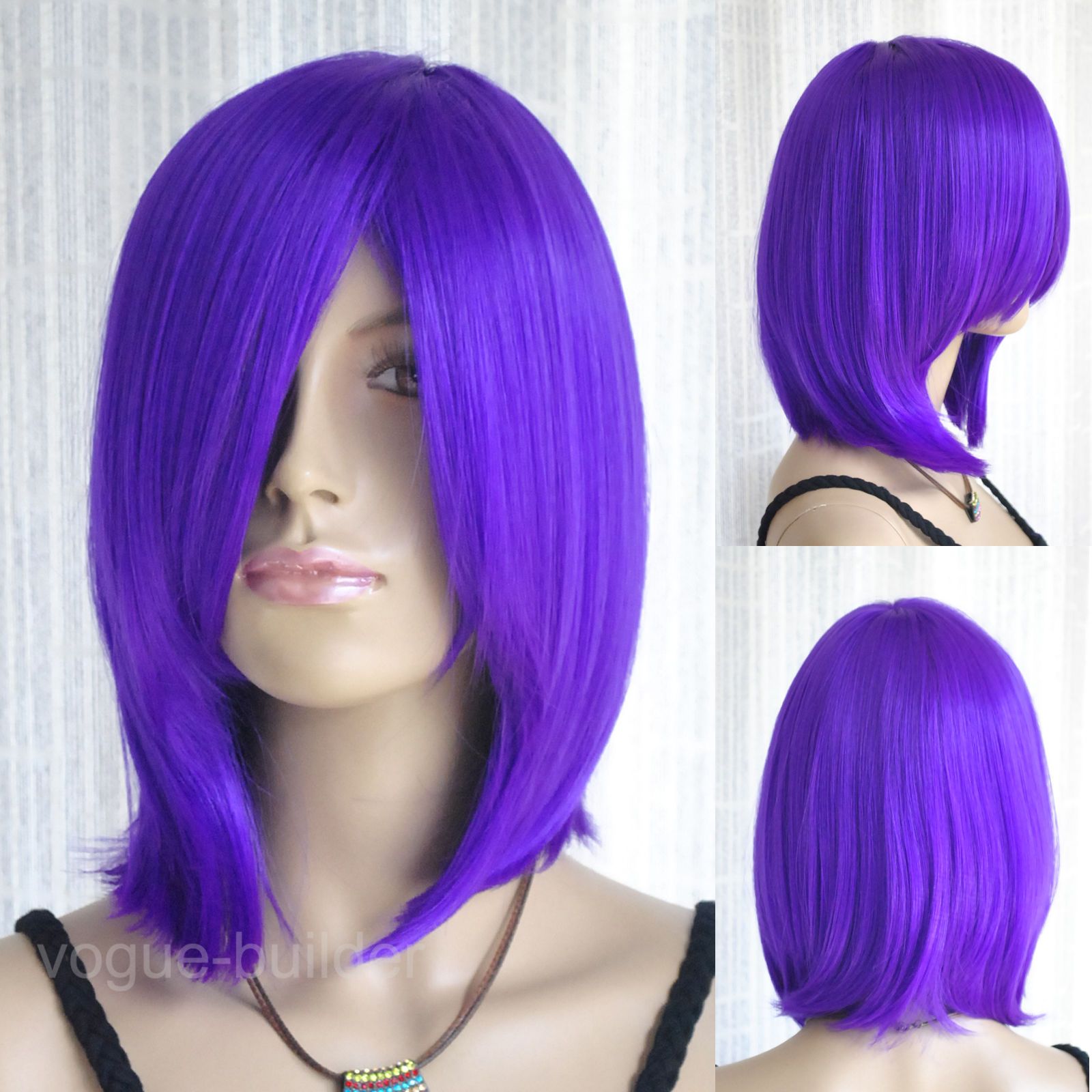 perruque violette cosplay