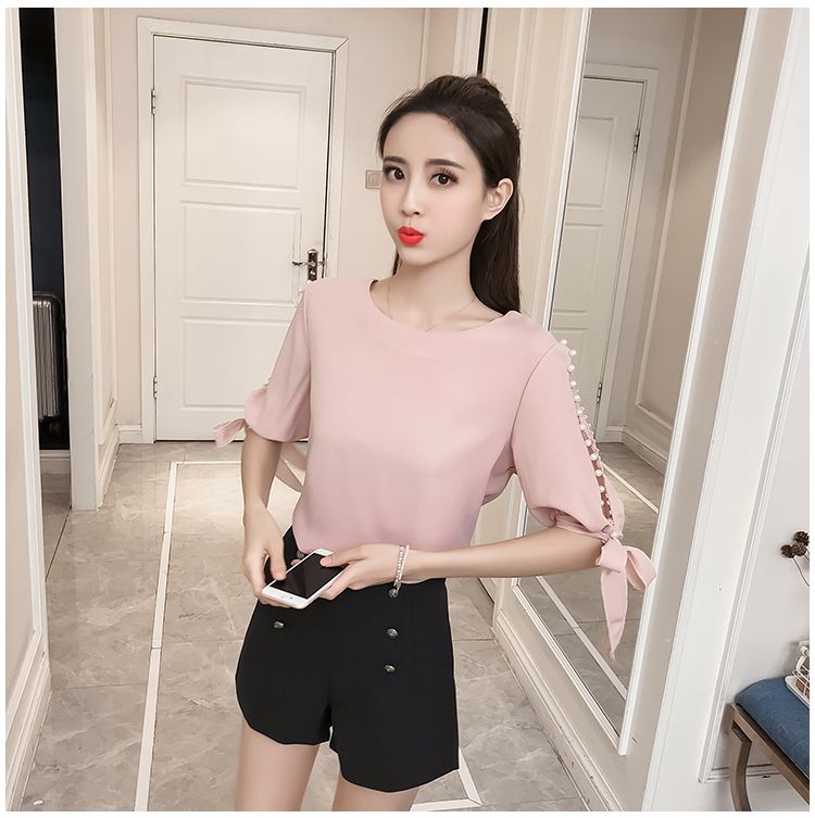 Compre Nuevo Verano De Perlas Flojas De La Manga Blusas De Las Mujeres Camisa  Blanca Gasa Coreana Fresca Pequeña Tops Mujer A 21,87 € Del Radishu |  Es.Dhgate.Com