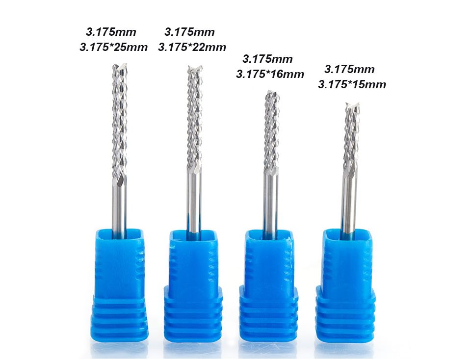 3.175mm Carbide Tungsten Corn Cutter cutting PCB milling bits CNC router bits L$