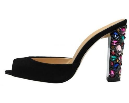 fuschia block heel shoes