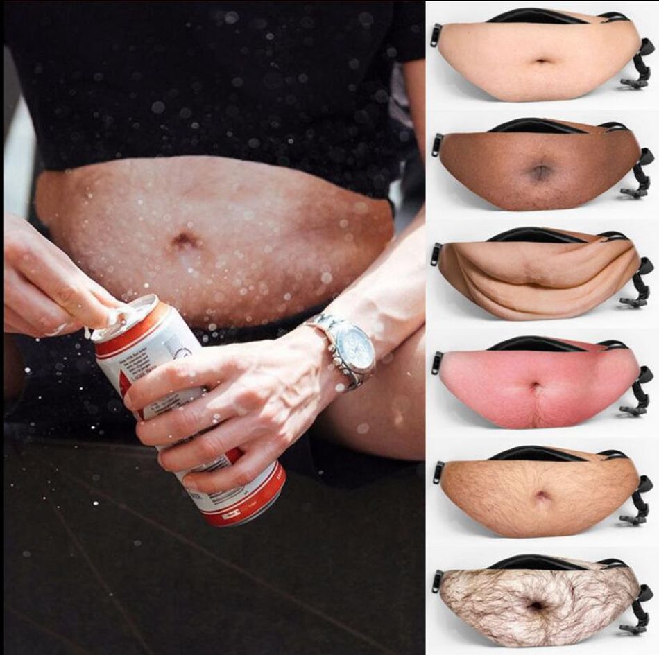 10 Xiangrun Sac De Bière Papa Papa BOD Sacs à La Taille Bière Graisse Poilu Ventre Fanny Pack Nouveauté Amusant Hommes Femmes Papa Sac Sac Fanny 3D Sac Papa Sac Ventre 