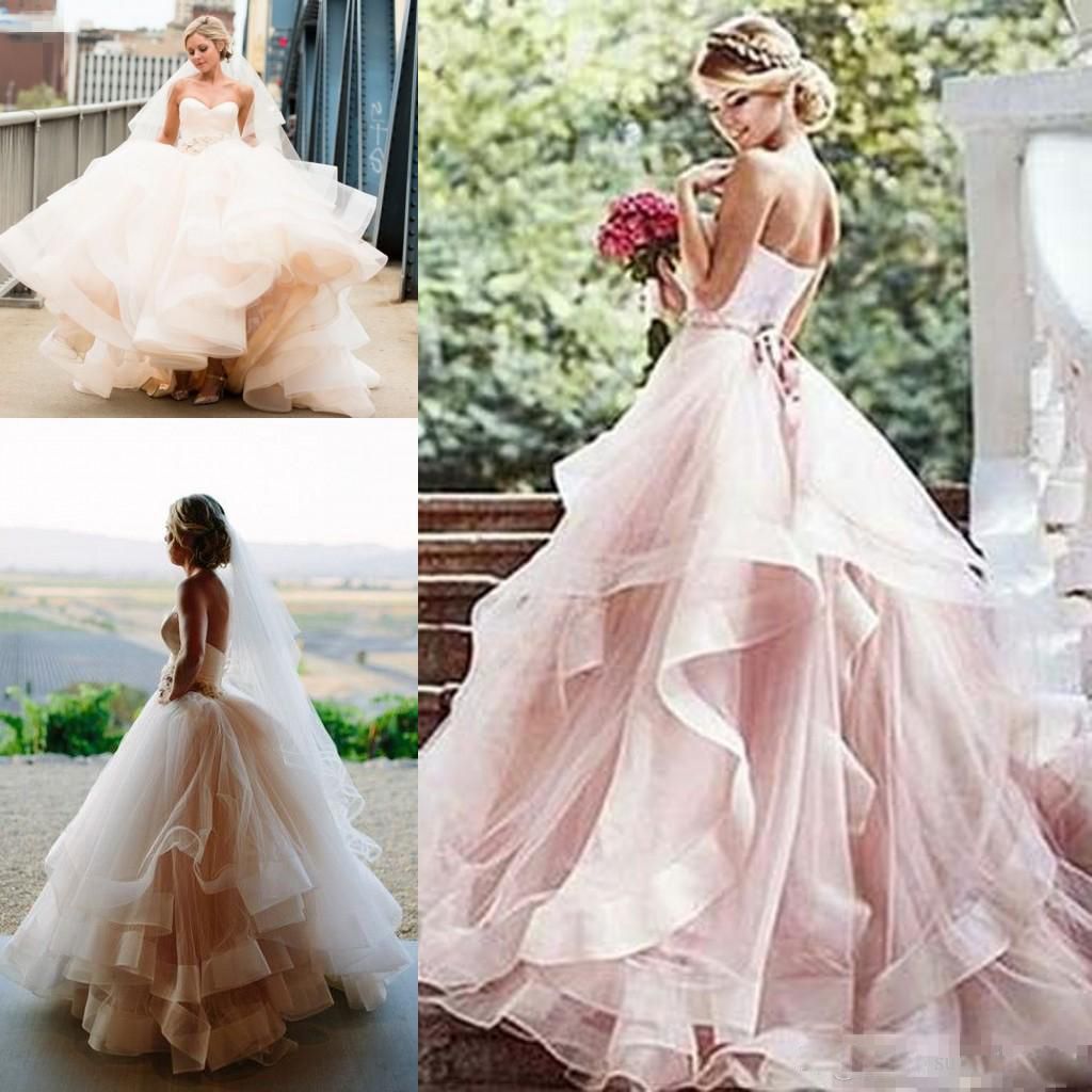 blush princess wedding dress