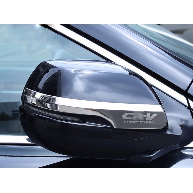 2pcs Chrome Steel Rearview Side Mirror Cover Trim For 2017-2018 Honda CRV CR-V