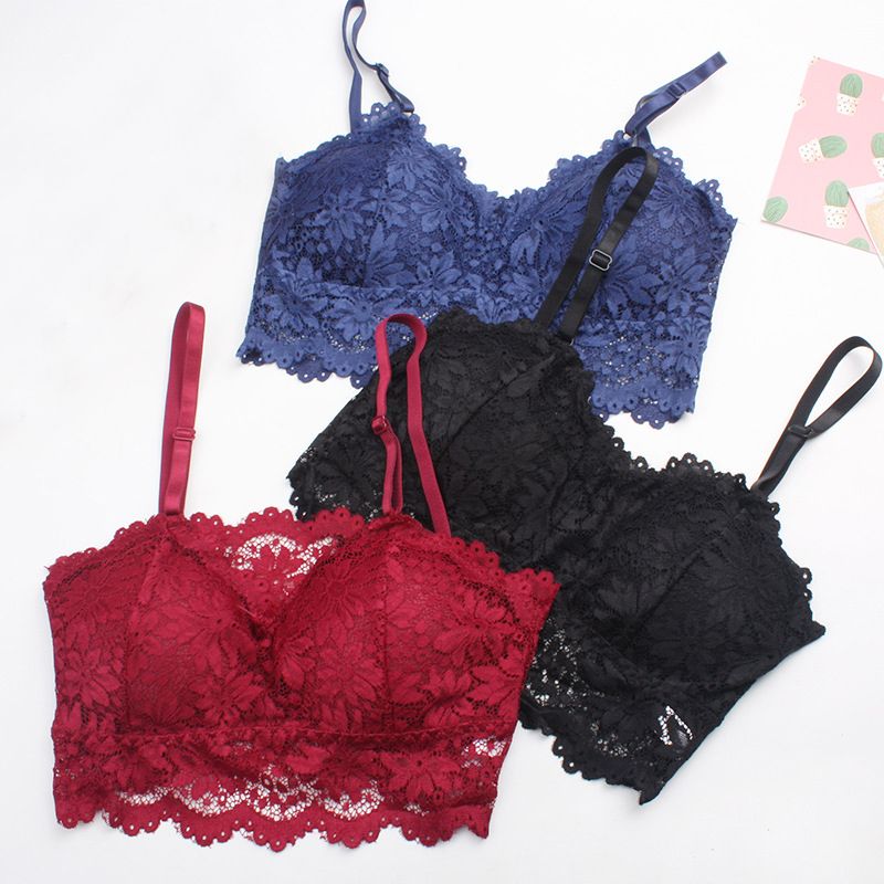 Compre Sexy Encaje Flores Camis Sexy De Tiras Recortada Top Blanco Negro Rojo Mujer Lencería De Encaje Bralette Floral Party Tops Ropa Interior Femme A 29,78 € Del Layette66 | DHgate.Com