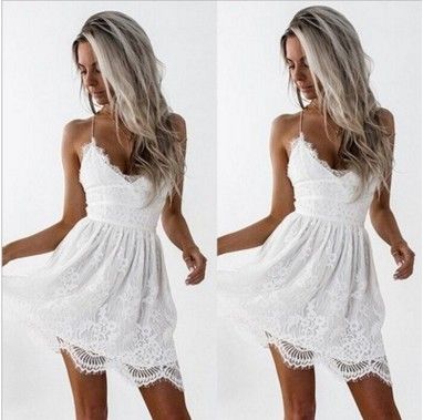 petite white sundress