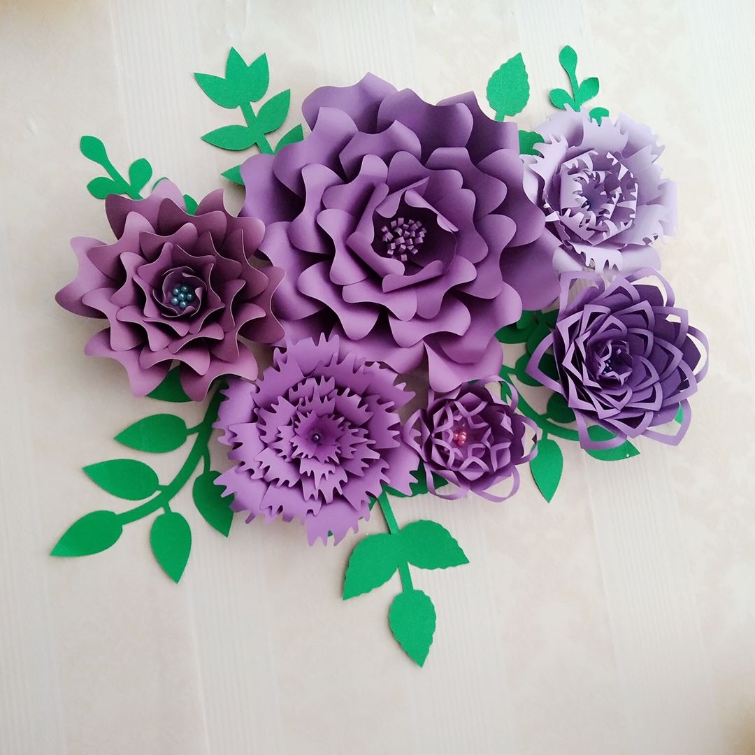 Rose Paper Flower Backdrop Template Best Flower Site