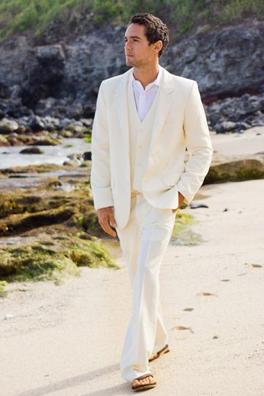 Acheter Tpsaade Ivoire Blanc Lin Hommes Costume Pour Le Mariage Slim Fit Tuxedos Masculino Châle Revers Groom Prom Hommes Costumes Veste Pantalon