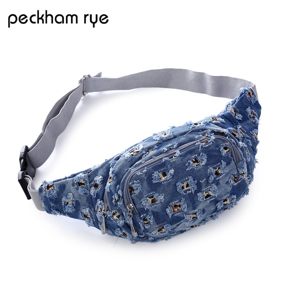 denim fanny pack